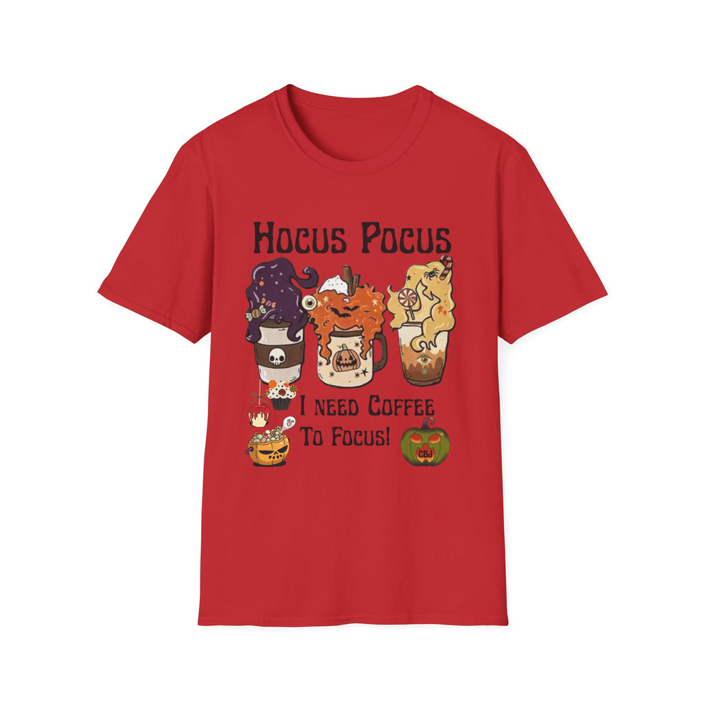 Hocus Pocus Coffee Tee — Cute Witch Sisters Halloween T‑Shirt