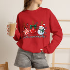 Christmas Ornaments Crew Sweatshirt — "Tis the Season to Be Jolly" Holiday Sweater