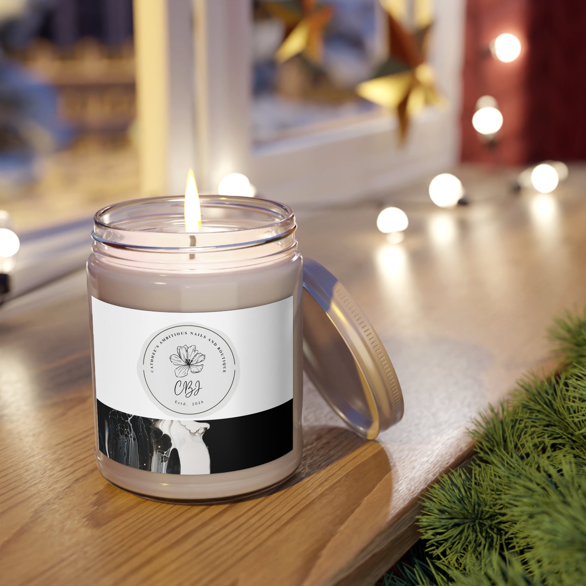 Scented Soy Candles with White Lid, 9oz