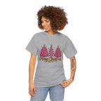 Christmas Tree Tee — Pink  "Merry Christmas" Holiday Shirt
