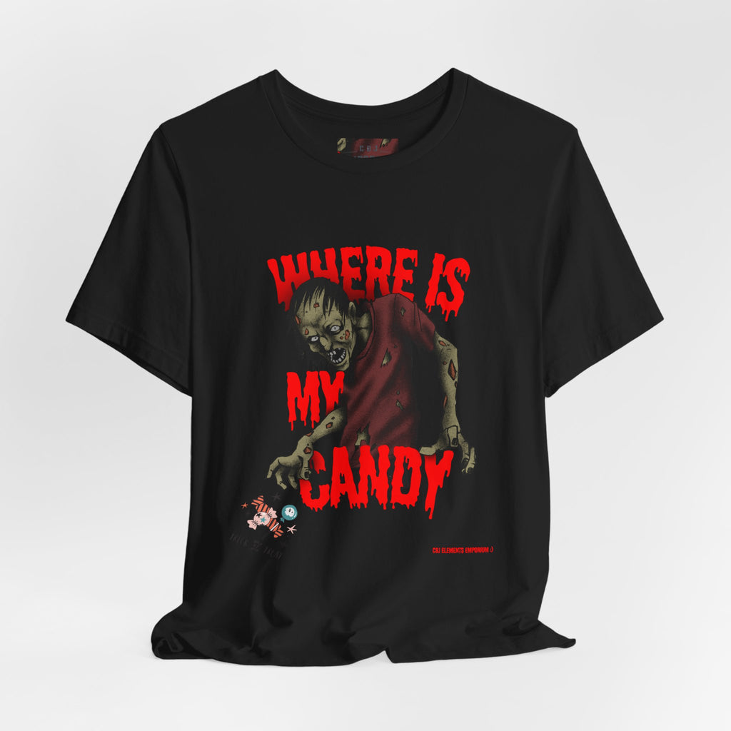 Where Is My Candy? Zombie Halloween Tee