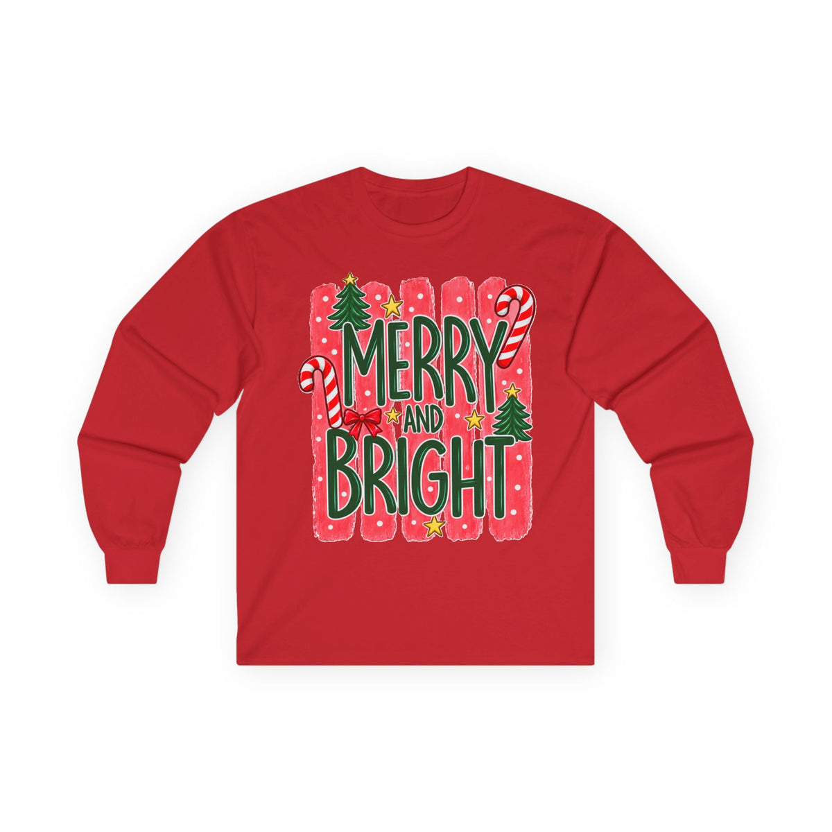 Merry and Bright Ultra Cotton Long Sleeve Tee