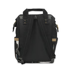 Diaper Backpack — Black Marble Multifunctional Baby Bag