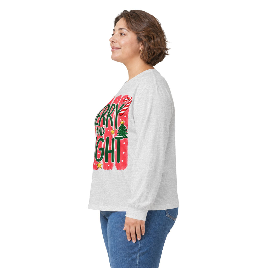 Merry and Bright Ultra Cotton Long Sleeve Tee