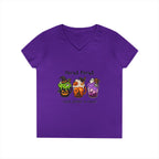 Halloween Coffee T‑Shirt — “Hocus Pocus I Need Coffee to Focus” Ladies' V‑Neck
