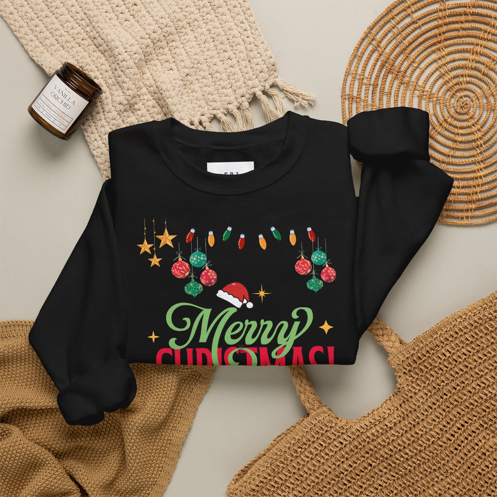 Merry Christmas Crewneck Sweatshirt — Festive Holiday Gift Sweater