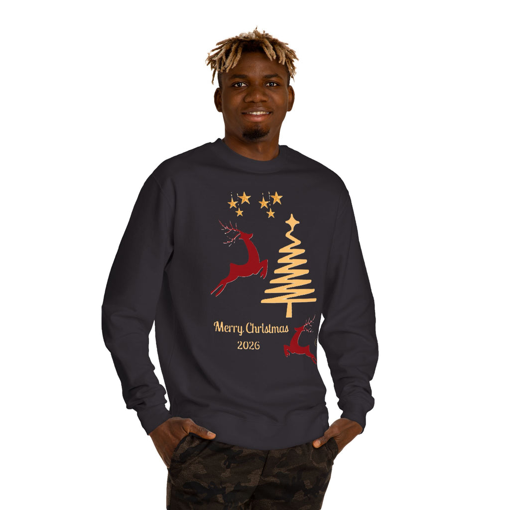 Christmas Reindeer Crewneck Sweatshirt - "Merry Christmas 2020" Holiday Sweater