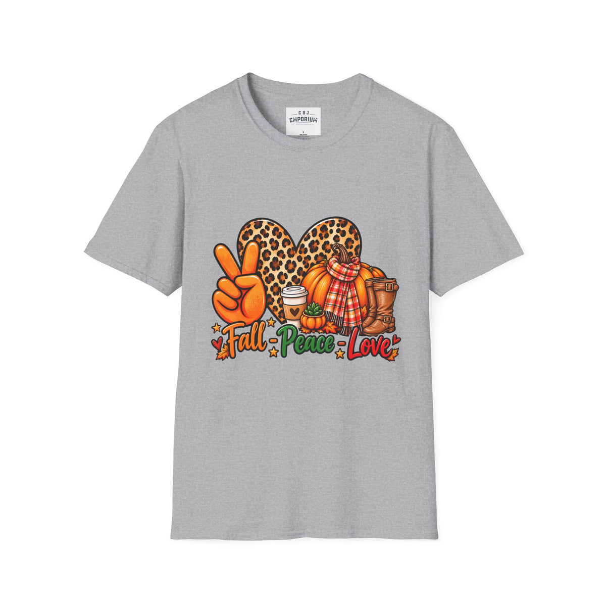 Leapard Heart pumkin scarf fall-Peace Love