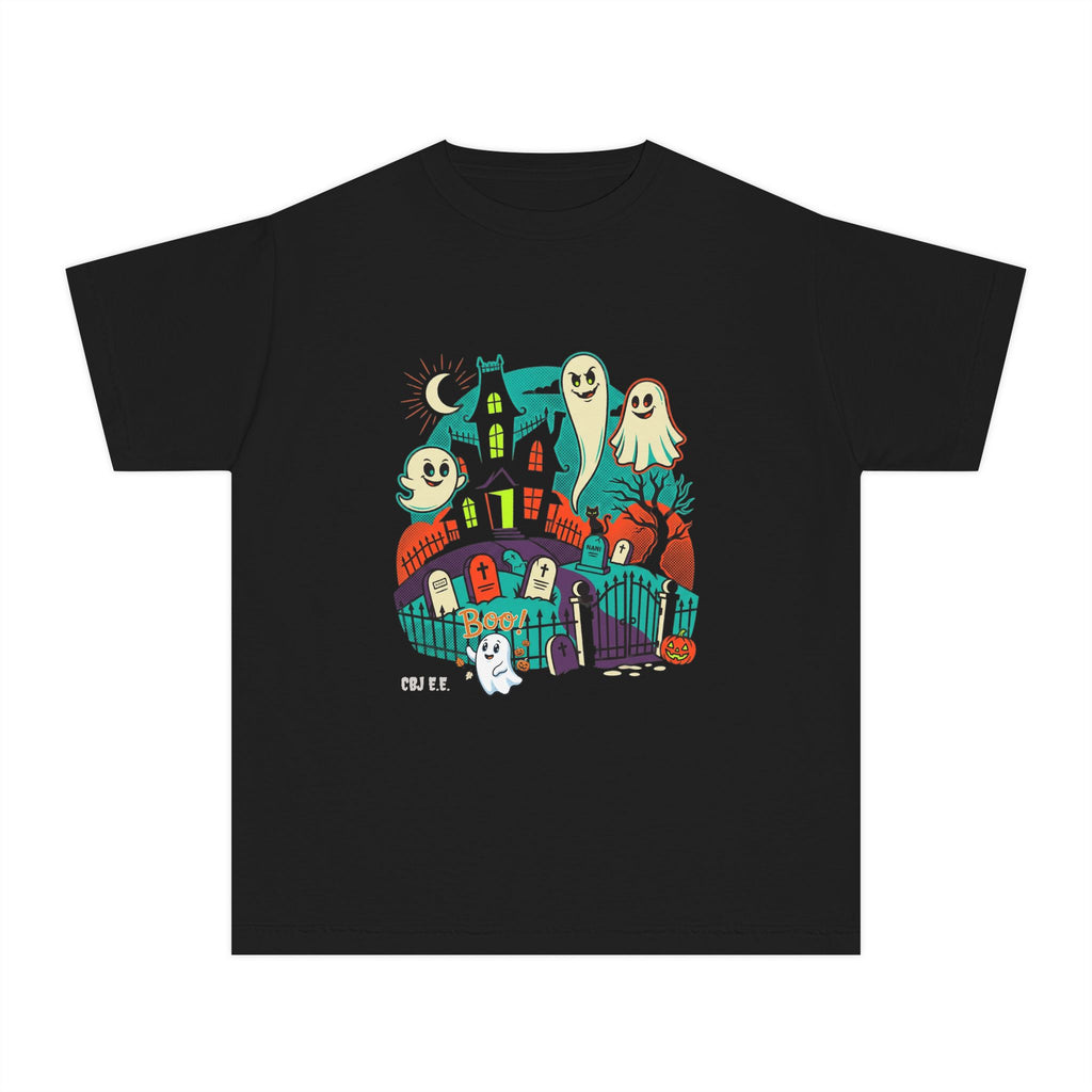 Kids' Halloween Ghost Tee — Spooky Haunted House Youth T-Shirt