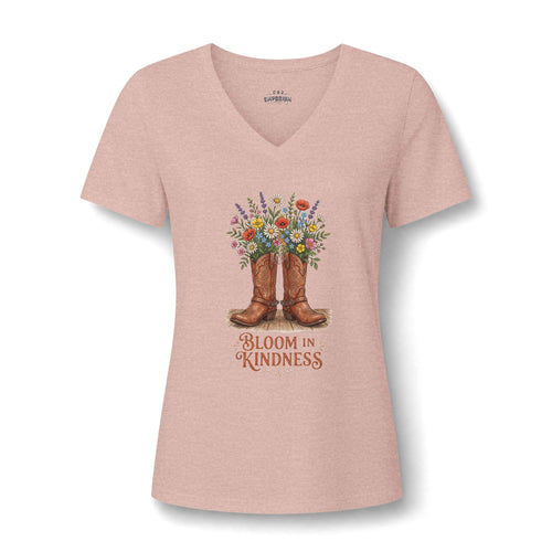 Bloom in Kindness V-Neck Tee