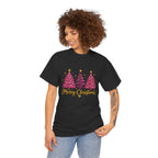 Christmas Tree Tee — Pink  "Merry Christmas" Holiday Shirt