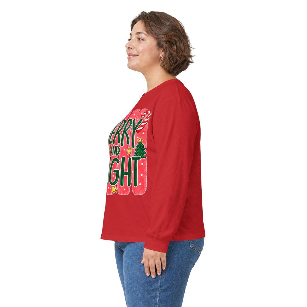 Merry and Bright Ultra Cotton Long Sleeve Tee