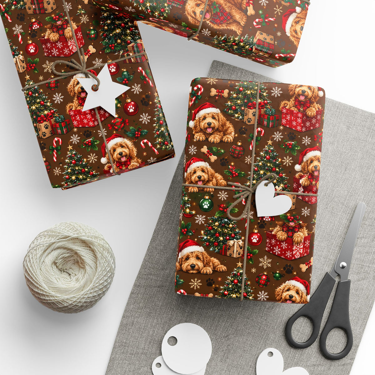 Golden doodle Christmas Wrapping Papers