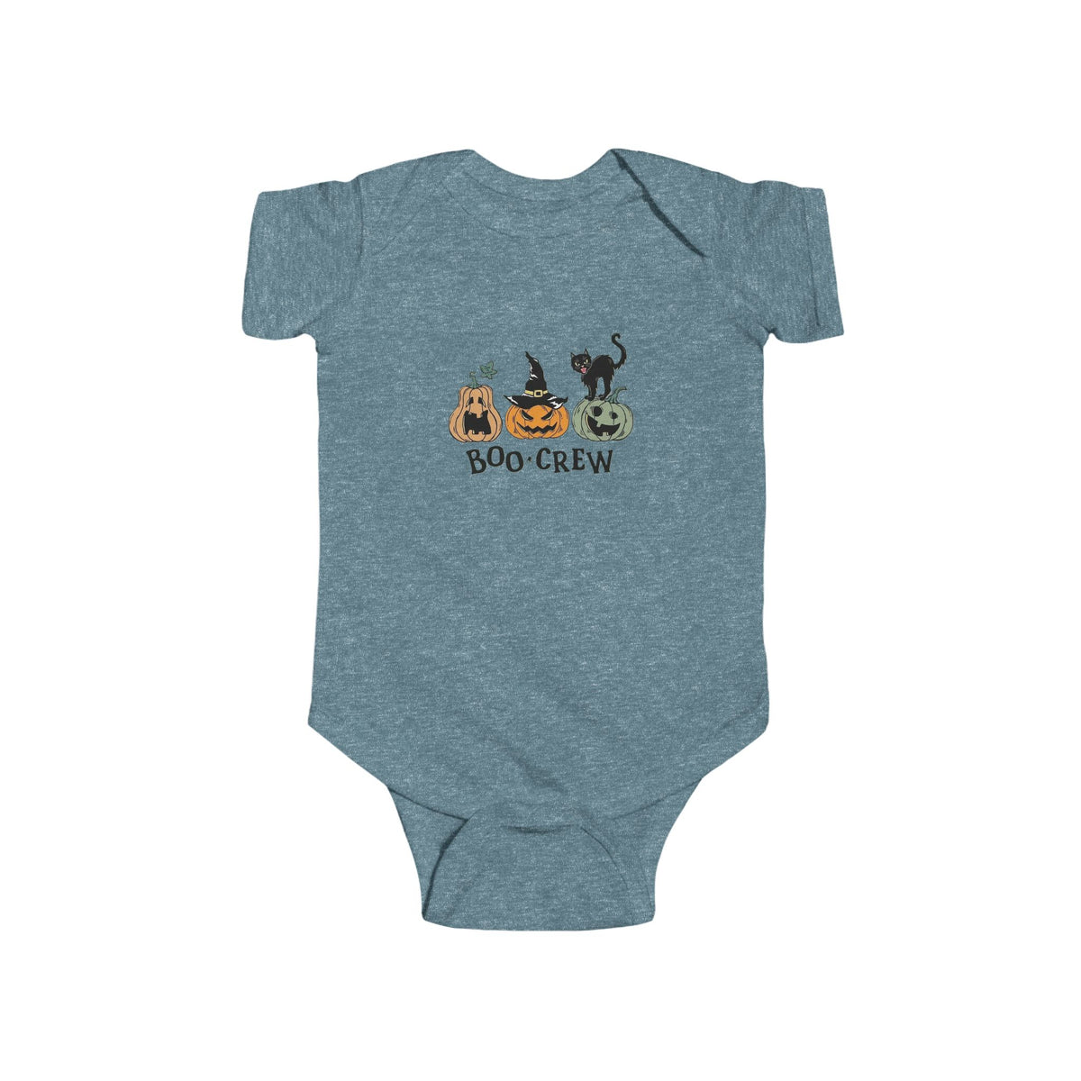 Baby Bodysuit - 'Boo Crew' Halloween Pumpkin & Cat Infant Onesie