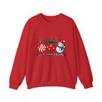 Christmas Ornaments Crew Sweatshirt — "Tis the Season to Be Jolly" Holiday Sweater
