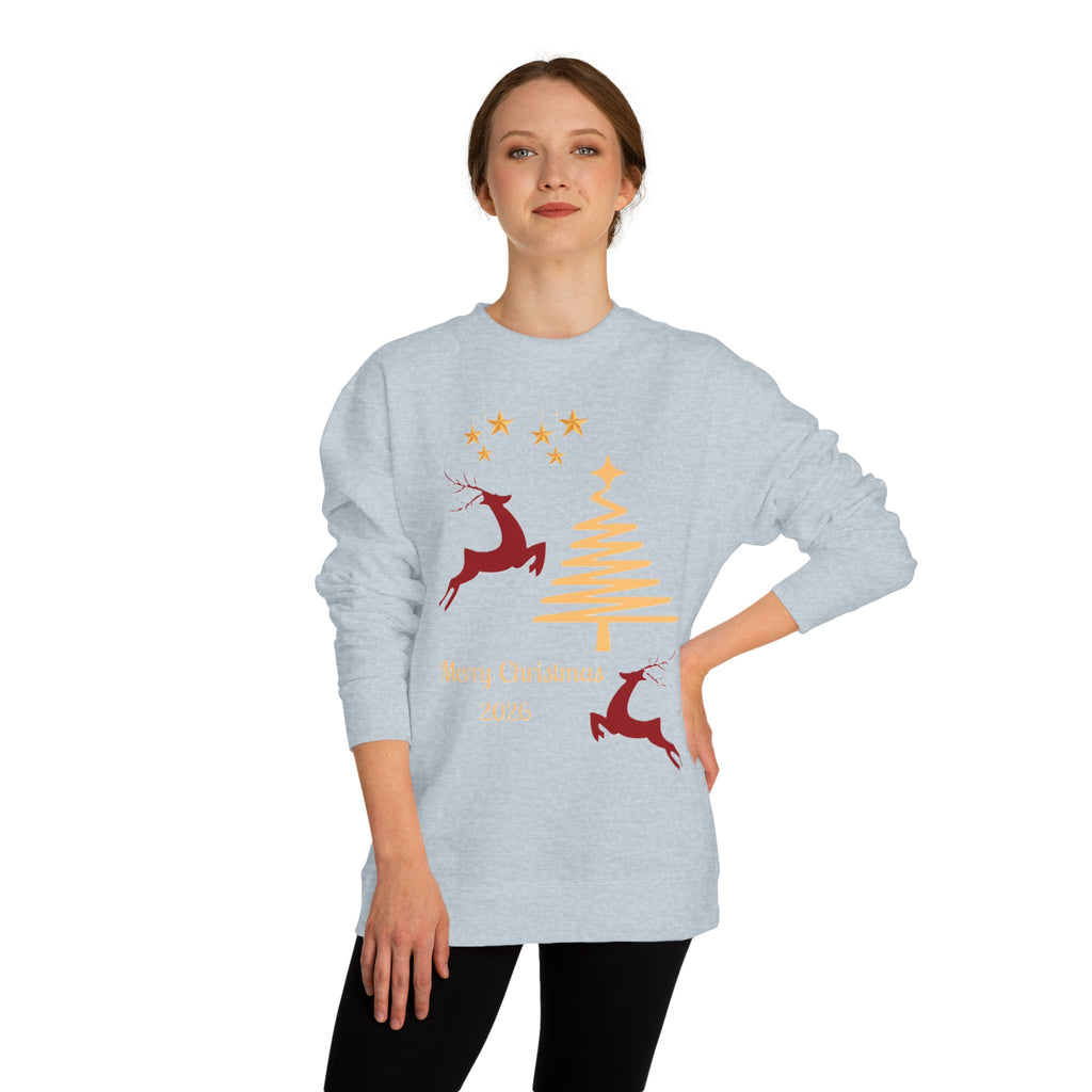 Christmas Reindeer Crewneck Sweatshirt - "Merry Christmas 2020" Holiday Sweater