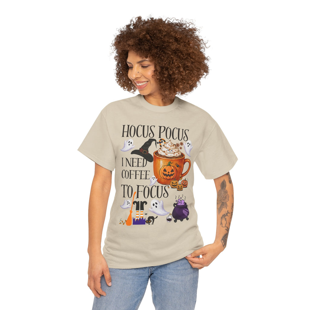 Hocus Pocus I Need Coffee To Focus T-Shirt — Halloween Coffee Tee