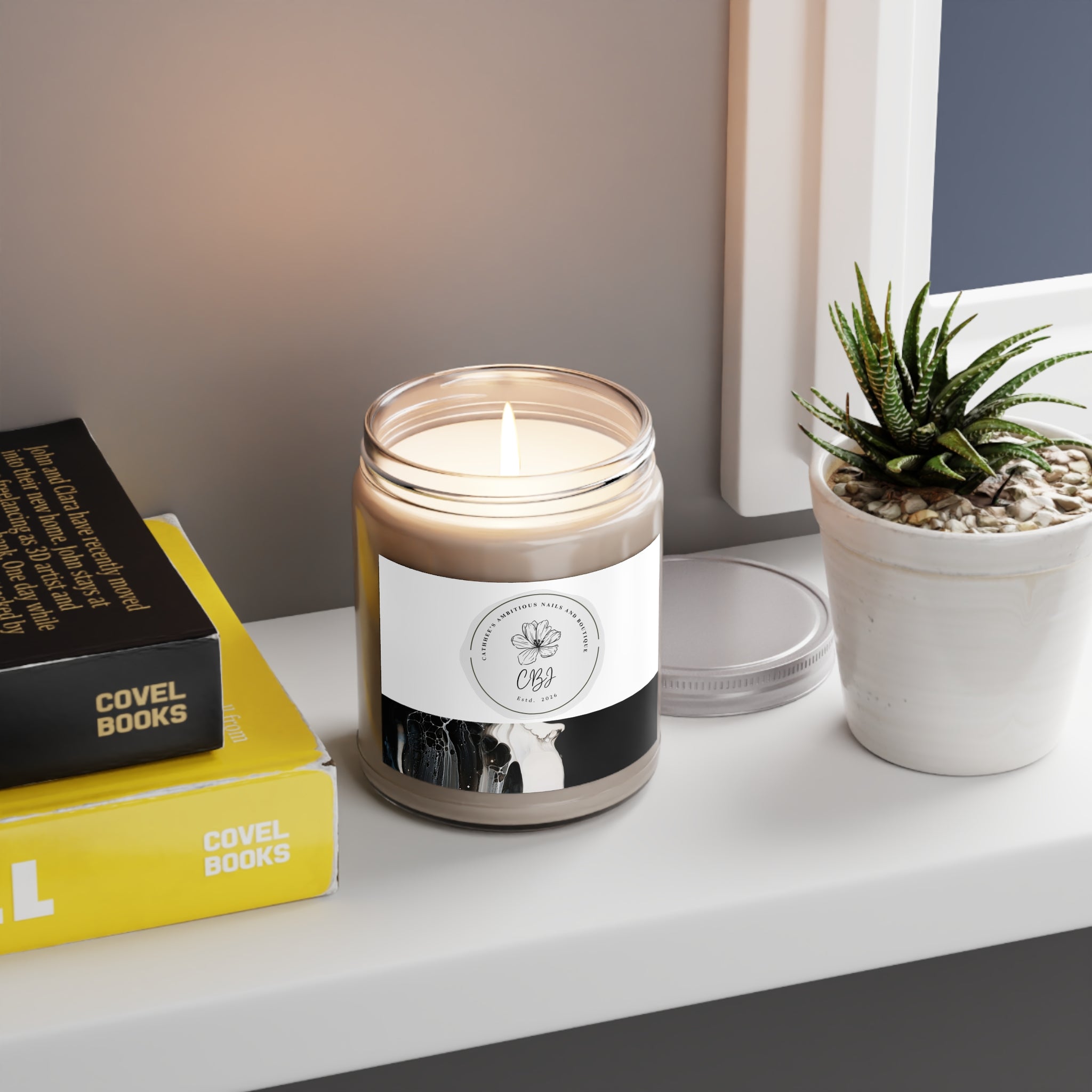 Scented Soy Candles with White Lid, 9oz