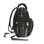 Diaper Backpack — Black Marble Multifunctional Baby Bag