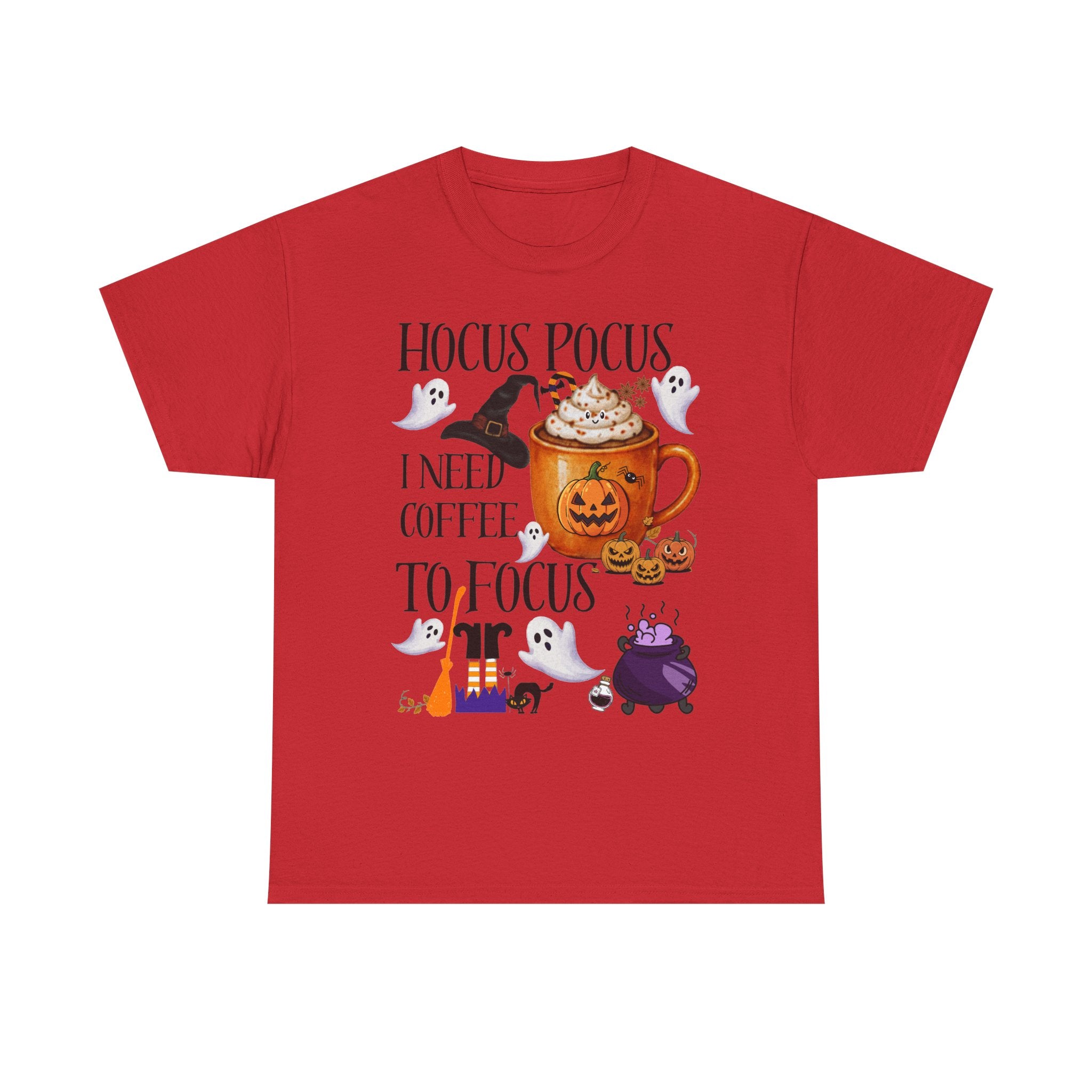 Hocus Pocus I Need Coffee To Focus T-Shirt — Halloween Coffee Tee