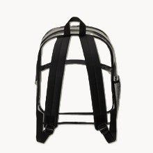 Clear Backpack with Black Heart Accent – Transparent School & Event Bag