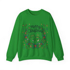 Christmas Mug Wreath Sweatshirt — "Merry Christmas" Festive Holiday Crewneck