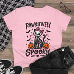 Pawsitively Spooky Cat Tee — Halloween Skeleton Kitten Shirt
