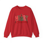 Christmas Crewneck Sweatshirt — "Merry Christmas" Plaid & Tree Design
