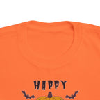 Toddler Halloween T‑Shirt — 'Happy Halloween' Smiling Jack‑O'-Lantern Tee