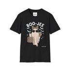 Boo Jee Ghost Tee — Cute Leopard Ghost Graphic T-Shirt for Fall & Halloween