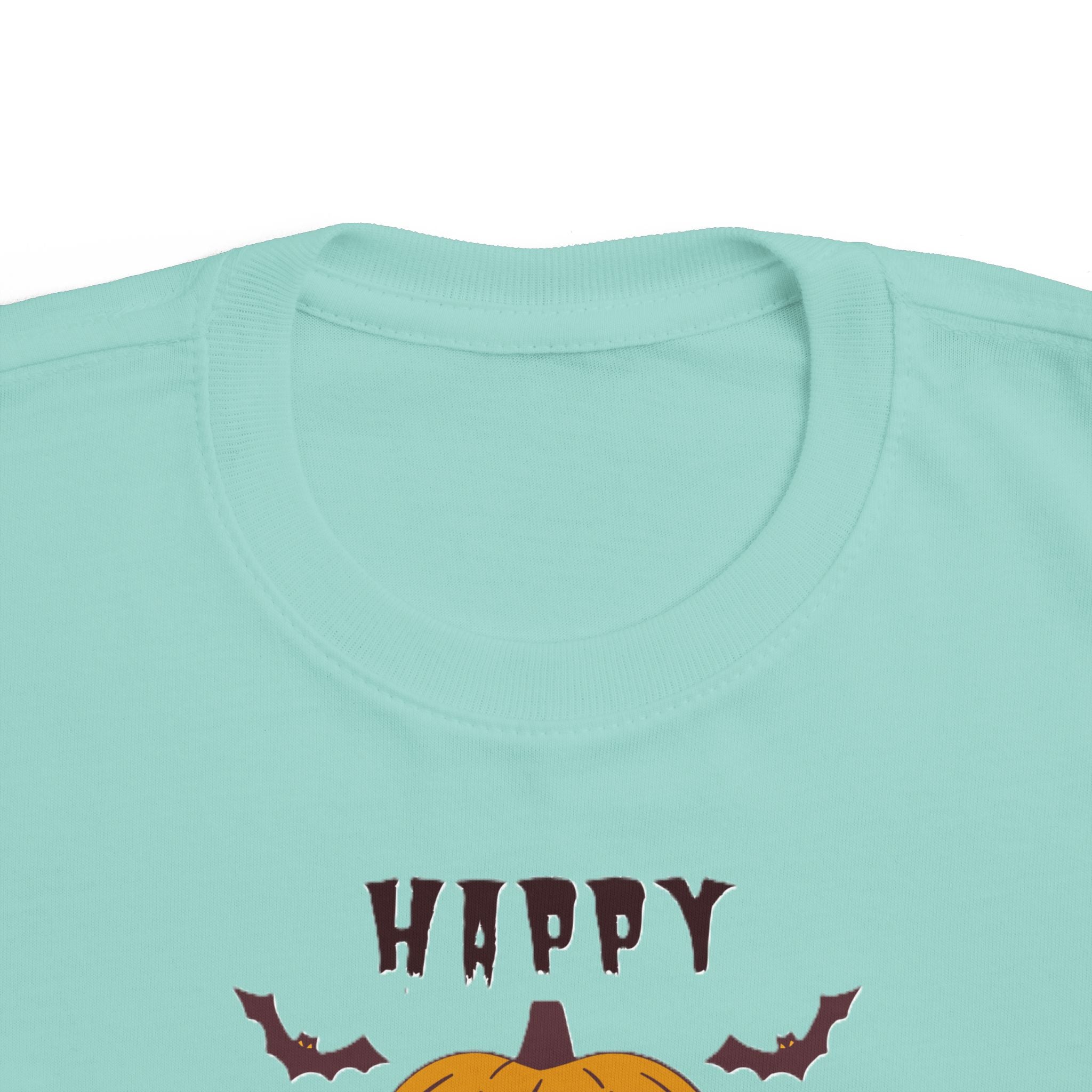 Toddler Halloween T‑Shirt — 'Happy Halloween' Smiling Jack‑O'-Lantern Tee