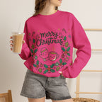 Christmas Mug Wreath Sweatshirt — "Merry Christmas" Festive Holiday Crewneck