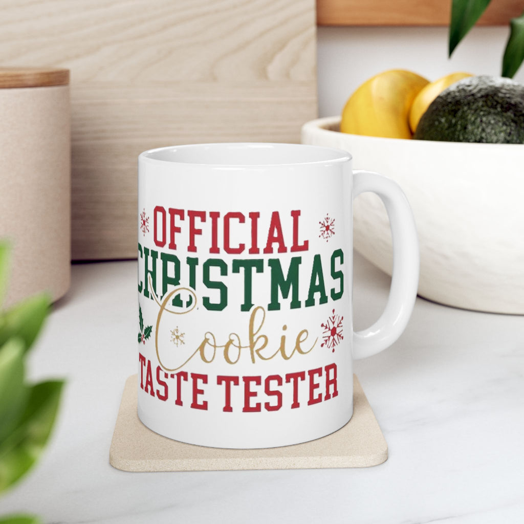 Official Christmas Cookie Taste Tester Ceramic Mug, (11oz, 15oz)