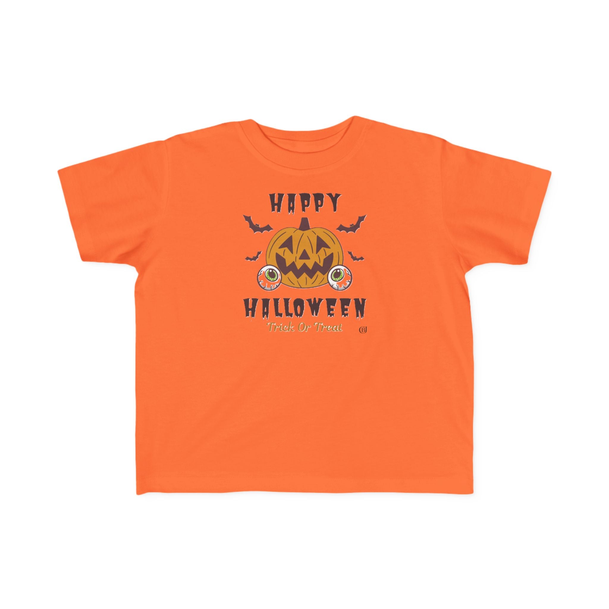 Toddler Halloween T‑Shirt — 'Happy Halloween' Smiling Jack‑O'-Lantern Tee