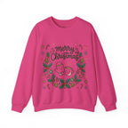 Christmas Mug Wreath Sweatshirt — "Merry Christmas" Festive Holiday Crewneck