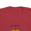 Toddler Halloween T‑Shirt — 'Happy Halloween' Smiling Jack‑O'-Lantern Tee