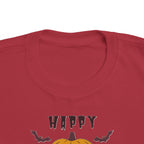 Toddler Halloween T‑Shirt — 'Happy Halloween' Smiling Jack‑O'-Lantern Tee