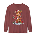 Christmas Highland Cow Stack Long Sleeve Tee