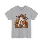 Cowgirl Ghost Halloween Tee — Fall Sunflower Pumpkin Costume Shirt