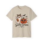 Spooky Season Tee — Cute Ghost & Jack-o'-Lantern Halloween Shirt