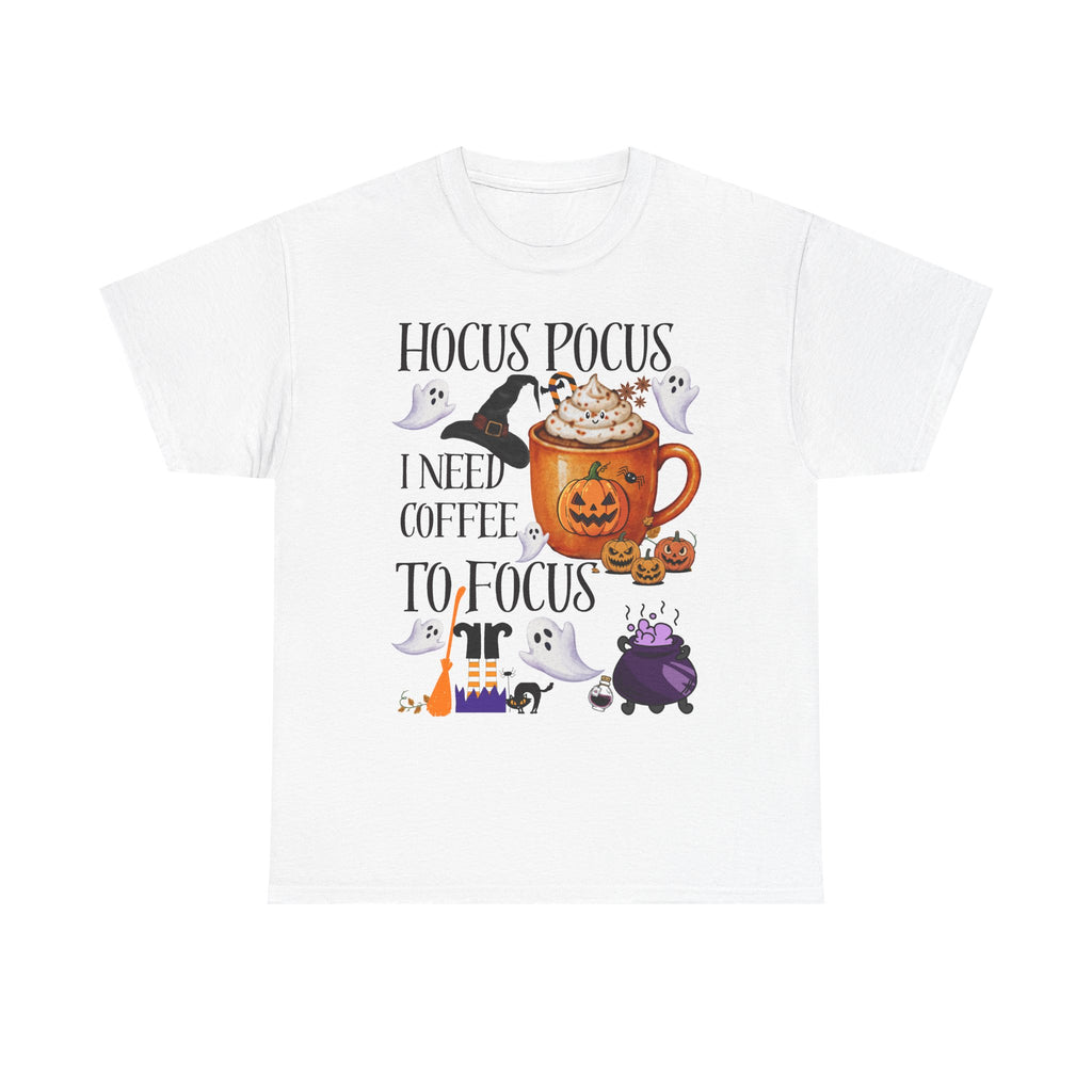 Hocus Pocus I Need Coffee To Focus T-Shirt — Halloween Coffee Tee