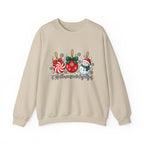 Christmas Ornaments Crew Sweatshirt — "Tis the Season to Be Jolly" Holiday Sweater