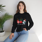 Christmas Ornaments Crew Sweatshirt — "Tis the Season to Be Jolly" Holiday Sweater