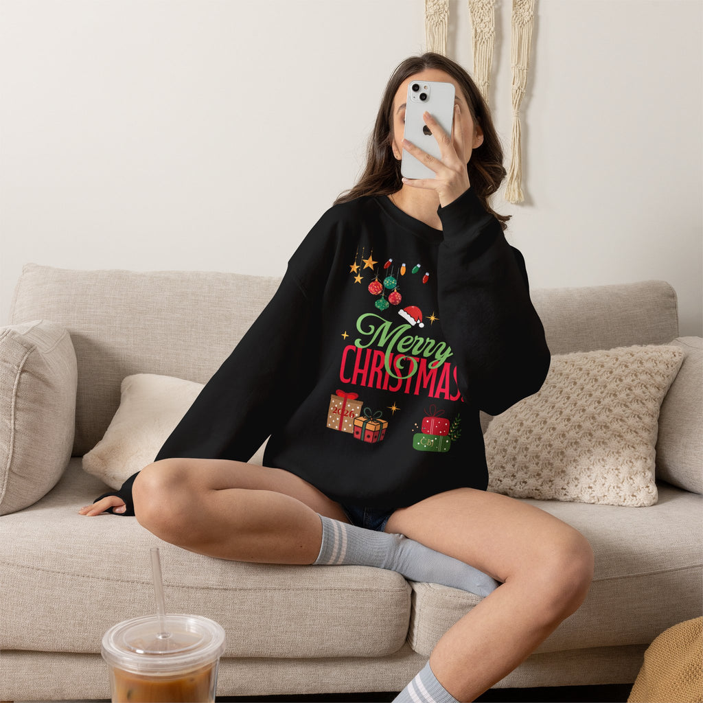 Merry Christmas Crewneck Sweatshirt — Festive Holiday Gift Sweater