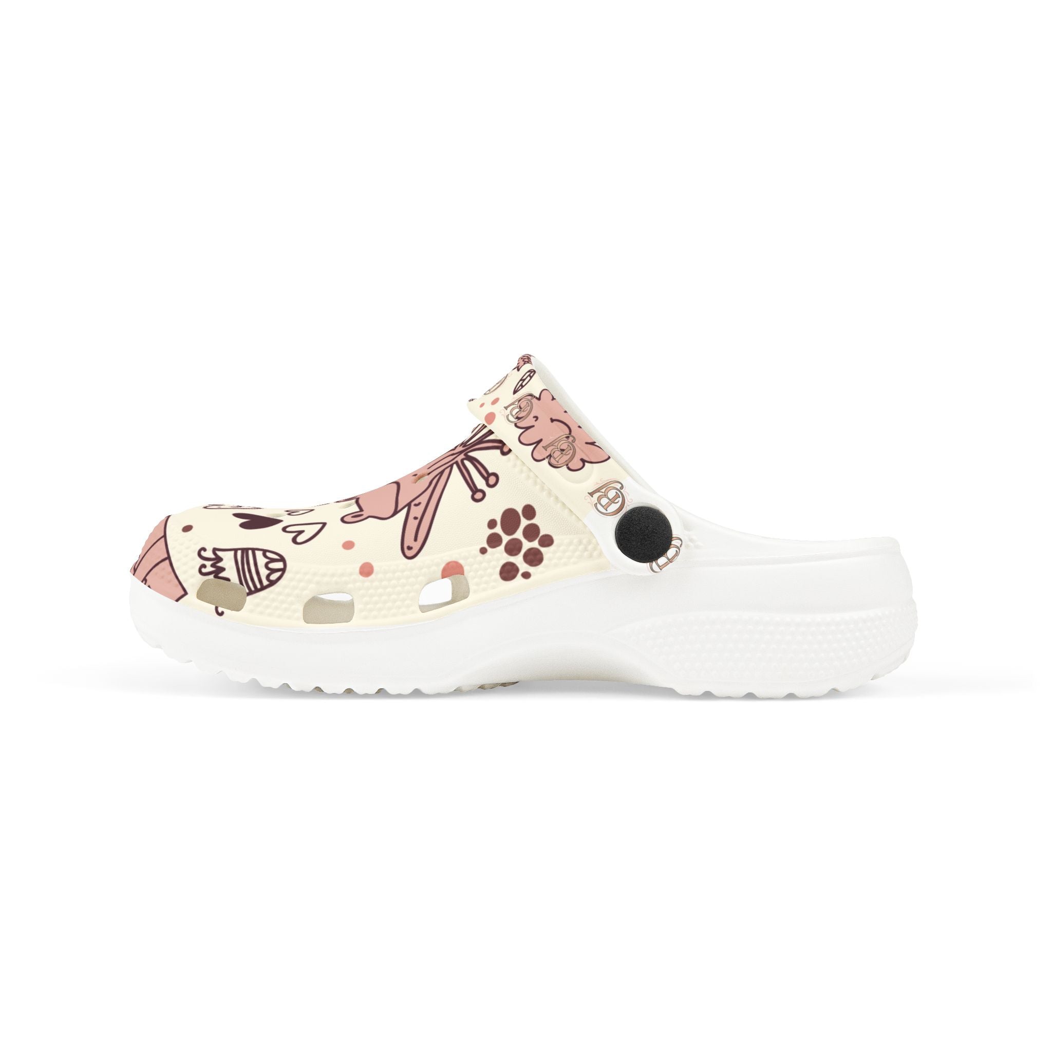 Kids Floral Fantasy Foam Clogs — Cute Princess & Animal All-Over Print