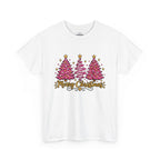 Christmas Tree Tee — Pink  "Merry Christmas" Holiday Shirt