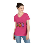 Halloween Coffee T‑Shirt — “Hocus Pocus I Need Coffee to Focus” Ladies' V‑Neck