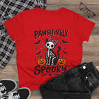 Pawsitively Spooky Cat Tee — Halloween Skeleton Kitten Shirt