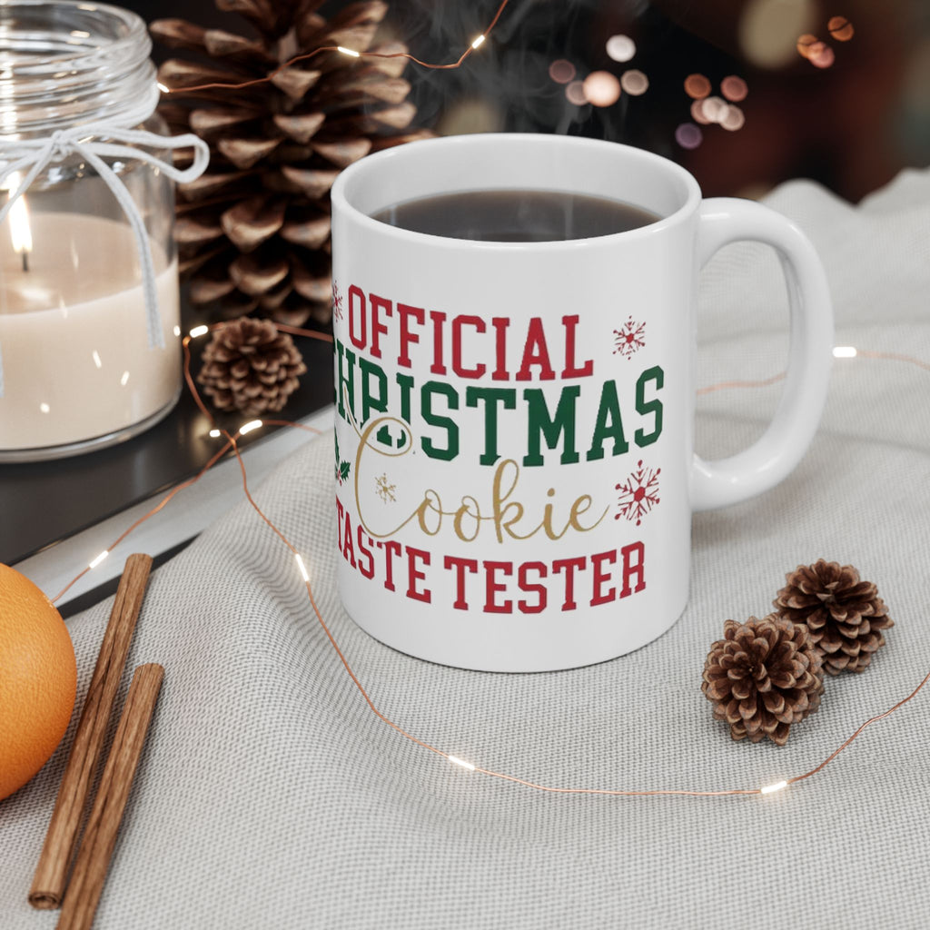 Official Christmas Cookie Taste Tester Ceramic Mug, (11oz, 15oz)