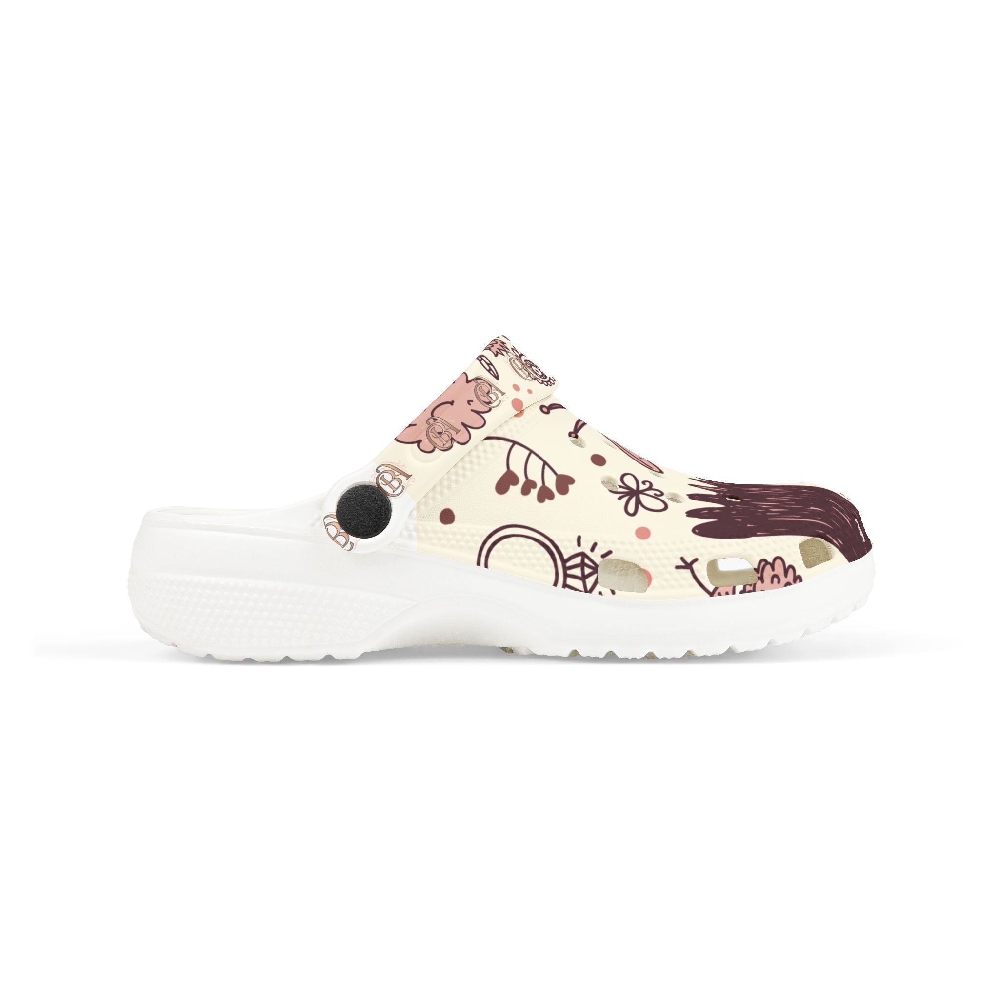 Kids Floral Fantasy Foam Clogs — Cute Princess & Animal All-Over Print